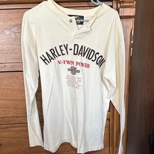 Harley-Davidson Cream Long Sleeve V-Twin Power Shirt